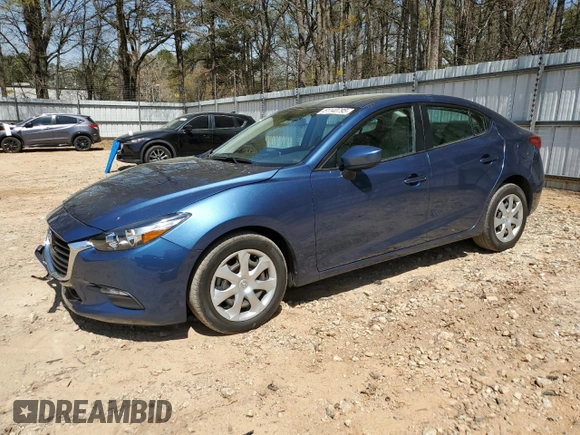2017 Mazda 3 Sport with VIN 3MZBN1U76HM124464, listed as a Copart auction lot 51140795 with 81,352 mi miles and Salvage Title. Bid and sale history available at DreamBid. Image 1.