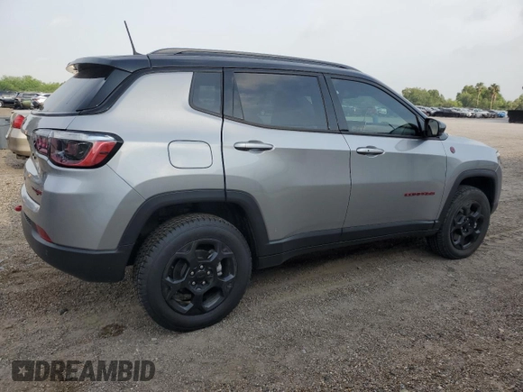 2023 Jeep Compass Trailhawk with VIN 3C4NJDDN8PT525773, listed as a Copart auction lot 54532235 with 20,586 mi miles and Salvage title. Bid and sale history available at DreamBid. Image 3.