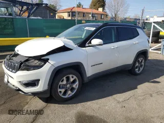 2018 Jeep Compass Limited with VIN 3C4NJDCB3JT329190, listed as a Copart auction lot 52369415 with 75,830 mi miles and Salvage title. Bid and sale history available at DreamBid. Image 1.