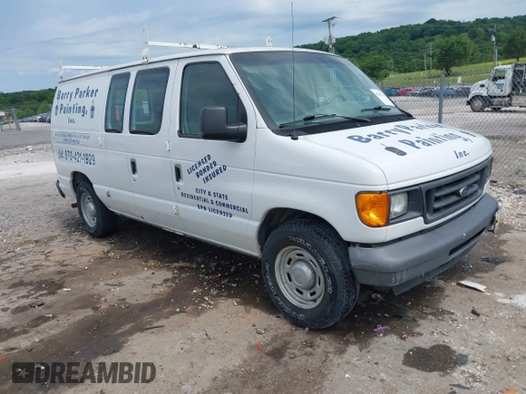 2006 Ford Econoline Cargo with VIN 1FTRE14W56HA74697, listed as a IAAI auction lot 42341374 with 153,519 mi miles and . Bid and sale history available at DreamBid. Image 1.