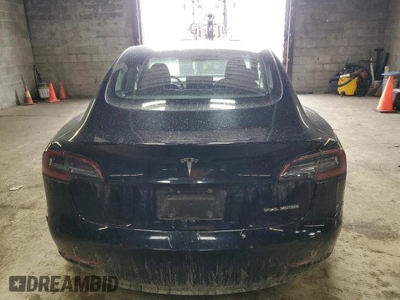 2023 Tesla Model 3 Long Range with VIN 5YJ3E1EB8PF392705, listed as a Copart auction lot 47595985 with 15,361 mi miles and Salvage Title. Bid and sale history available at DreamBid. Image 6.