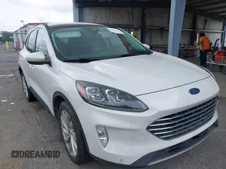 2021 Ford Escape Titanium with VIN 1FMCU9J93MUA36648, listed as a IAAI auction lot 42055229 with 122,864 mi miles and . Bid and sale history available at carsss.com. Image 1.
