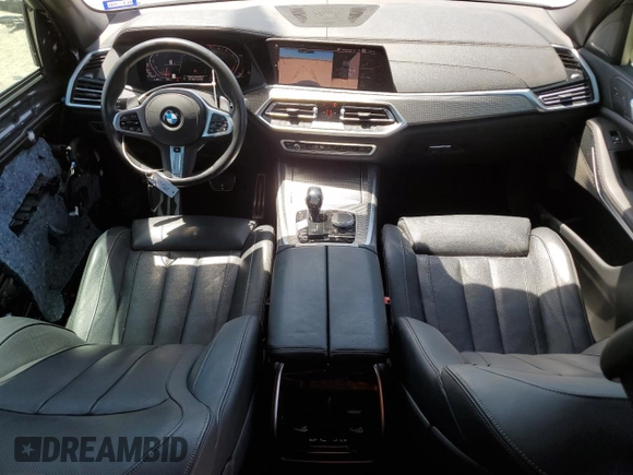 2020 BMW X5 sDrive40i with VIN 5UXCR4C0XLLT18537, listed as a Copart auction lot 52439585 with 45,042 mi miles and Salvage Title. Bid and sale history available at DreamBid. Image 8.