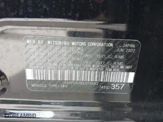 2022 Mitsubishi Outlander Sport SE with VIN JA4APVAU9NU016562, listed as a IAAI auction lot 41914137 with 42,113 mi miles. Bid and sale history available at carsss.com. Image 9.