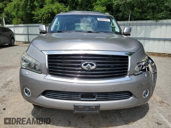 2014 Infiniti QX80 with VIN JN8AZ2NE1E9067594, listed as a Copart auction lot 60652435 with 109,062 mi miles and Salvage title. Bid and sale history available at DreamBid. Image 5.
