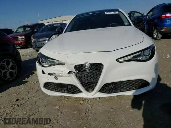 2020 Alfa Romeo Giulia Ti Sport with VIN ZARFAMBN8L7634911, listed as a Copart auction lot 80492774 with 21,056 mi miles and Salvage title. Bid and sale history available at DreamBid. Image 13.