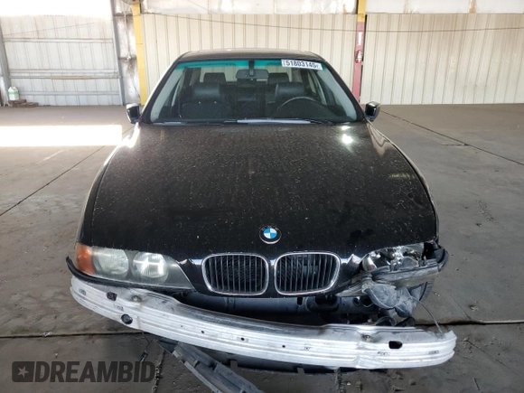 1999 BMW 5 Series 528iA with VIN WBADM6344XBY34517, listed as a Copart auction lot 51803145 with 186,637 mi miles and Salvage Title. Bid and sale history available at carsss.com. Image 5.