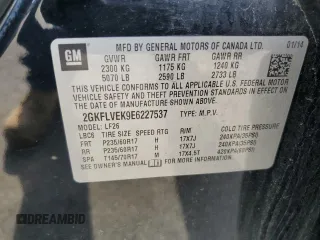 2014 GMC Terrain SLE z VIN 2GKFLVEK9E6227537, wystawiony jako Copart lot #56708515 z przebiegiem 88 536 mil mil oraz Szkoda całkowita • Salvage title. Historia ofert i sprzedaży dostępna na DreamBid. Obrazek 13.