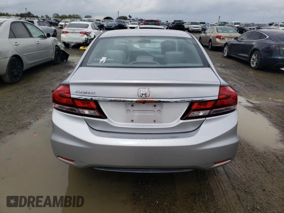 2015 Honda Civic Sedan LX with VIN 2HGFB2F57FH516977, listed as a Copart auction lot 49479835 with 128,821 mi miles and Salvage Title. Bid and sale history available at carsss.com. Image 6.
