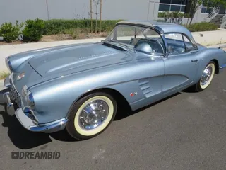 1958 Chevrolet Corvette with VIN J58S108498, listed as a Copart auction lot 66224005 with 473 mi miles and Salvage title. Bid and sale history available at DreamBid. Image 2.