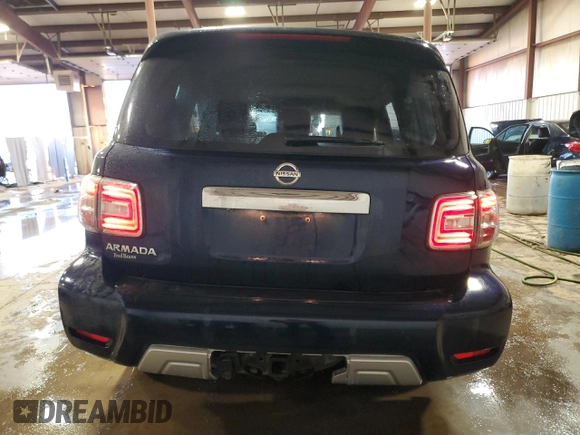 2018 Nissan Armada SV with VIN JN8AY2NC3J9551374, listed as a Copart auction lot 43042155 with 102,472 mi miles and Salvage Title. Bid and sale history available at carsss.com. Image 6.
