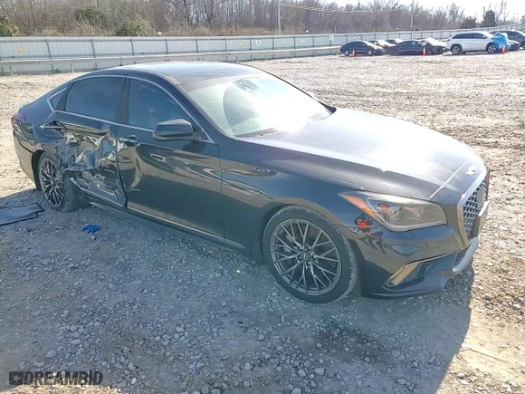 2018 Genesis G80 3.3T Sport with VIN KMHGN4JB3JU243539, listed as a Copart auction lot 43653695 with 81,008 mi miles and Salvage Title. Bid and sale history available at carsss.com. Image 11.