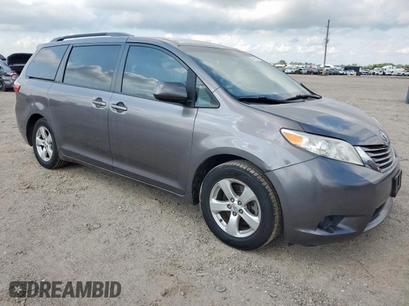 2017 Toyota Sienna LE Auto Access Seat with VIN 5TDKZ3DC5HS885101, listed as a Copart auction lot 59471975 with 117,696 mi miles and Salvage title. Bid and sale history available at DreamBid. Image 4.