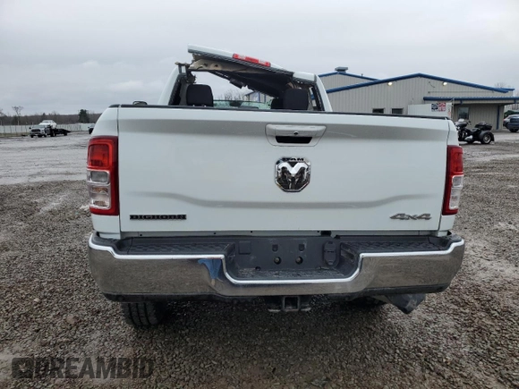 2022 Ram 2500 Big Horn with VIN 3C6UR5DL5NG410375, listed as a Copart auction lot 52580485 with 0 mi miles and Salvage Title. Bid and sale history available at carsss.com. Image 6.