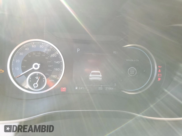 2022 Genesis G70 3.3T with VIN KMTG54TE3NU084590, listed as a Copart auction lot 46709275 with 21,664 mi miles and Salvage title. Bid and sale history available at DreamBid. Image 9.