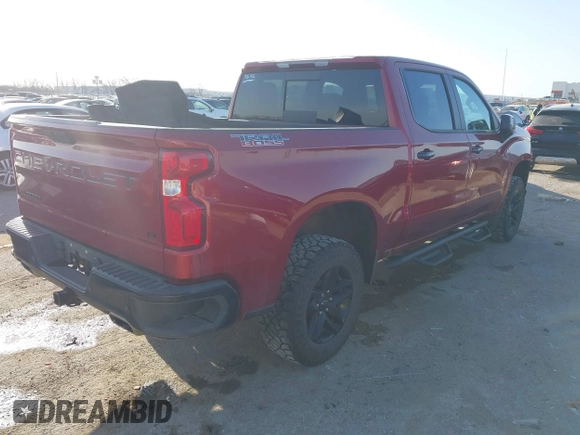 2021 Chevrolet Silverado 1500 LT Trail Boss with VIN 3GCPYFEL0MG154044, listed as a IAAI auction lot 41842781 with 102,505 mi miles and . Bid and sale history available at DreamBid. Image 4.