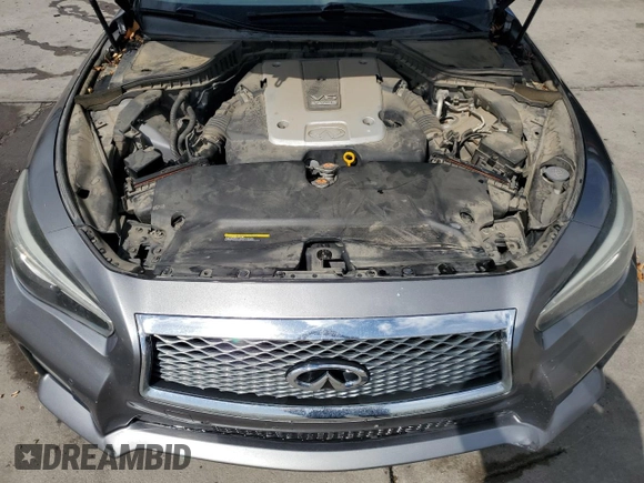 2015 Infiniti Q50 Premium with VIN JN1BV7AR7FM392009, listed as a Copart auction lot 55526505 with 110,884 mi miles and Salvage title. Bid and sale history available at DreamBid. Image 11.