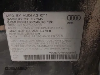 2015 Audi Q5 Premium Plus with VIN WA1LFAFP8FA028566, listed as a IAAI auction lot 42349142 with 155,938 mi miles and . Bid and sale history available at DreamBid. Image 9.