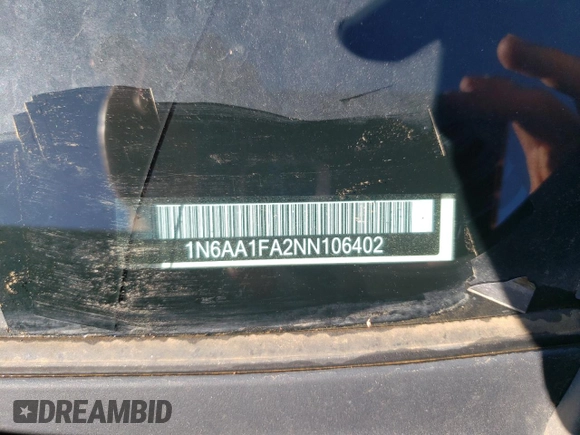 2022 Nissan Titan SV z VIN 1N6AA1FA2NN106402, wystawiony jako Copart lot #48578755 z przebiegiem 22 447 mil mil oraz Szkoda całkowita • Salvage title. Historia ofert i sprzedaży dostępna na DreamBid. Obrazek 12.