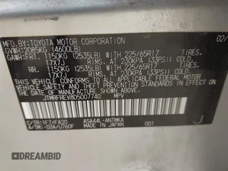 2013 Toyota RAV4 XLE с VIN JTMRFREV8D5007740, выставлен на аукционе IAAI как лот 42353643 с пробегом 163 683 миль миль и . История ставок и продаж доступна на DreamBid. Изображение 9.