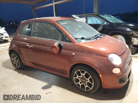 2014 FIAT 500 Sport with VIN 3C3CFFBR8ET291694, listed as a Copart auction lot 77889174 with 90,279 mi miles and Salvage Title. Bid and sale history available at carsss.com. Image 4.
