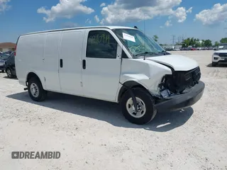 2019 Chevrolet Express Cargo with VIN 1GCWGAFP8K1254164, listed as a IAAI auction lot 42410949 with 230,258 mi miles and . Bid and sale history available at DreamBid. Image 1.