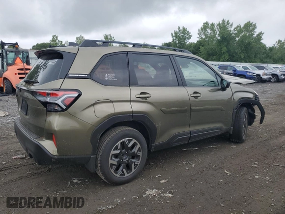 2025 Subaru Forester Premium with VIN JF2SLDDCXSH537993, listed as a Copart auction lot 59089995 with Not provided miles and Salvage title. Bid and sale history available at DreamBid. Image 3.