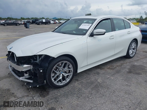 2025 BMW 3 Series 330i with VIN 3MW69CW00S8F10279, listed as a IAAI auction lot 42449705 with 8,908 mi miles and . Bid and sale history available at DreamBid. Image 2.