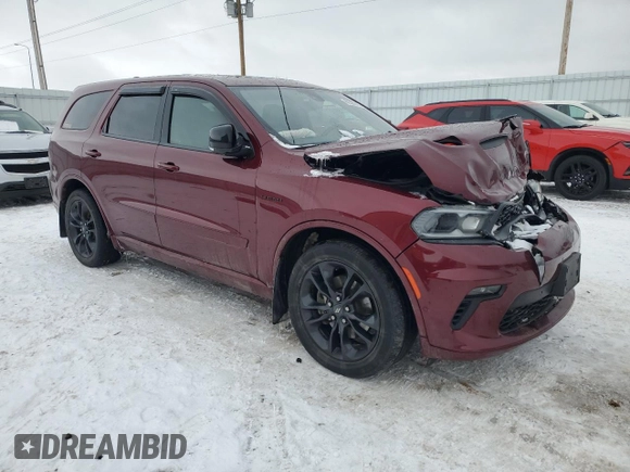 2021 Dodge Durango R/T with VIN 1C4SDJCT7MC848471, listed as a Copart auction lot 88320015 with 57,104 mi miles and Salvage Title. Bid and sale history available at DreamBid. Image 4.