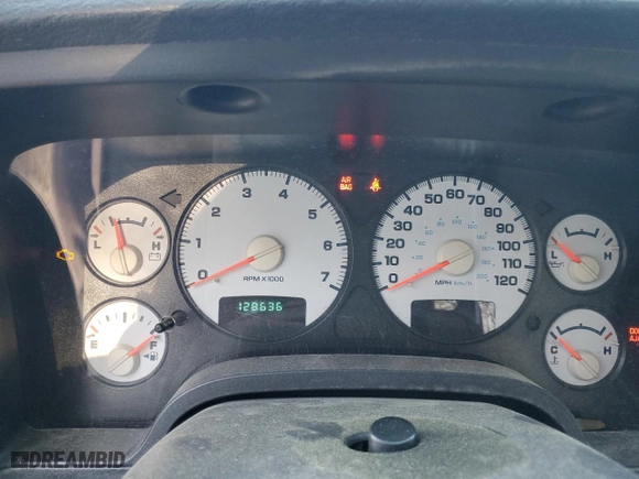 2005 Dodge Ram 1500 ST with VIN 1D7HA16K45J651413, listed as a Copart auction lot 50664925 with 128,636 mi miles and Clean Title. Bid and sale history available at carsss.com. Image 9.