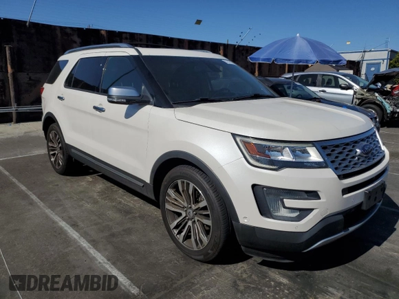 2016 Ford Explorer Platinum with VIN 1FM5K8HT5GGB95331, listed as a Copart auction lot 57315175 with 80,735 mi miles and Salvage title. Bid and sale history available at DreamBid. Image 4.