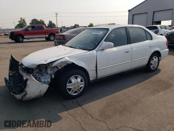 2000 Honda Civic EX with VIN JHMEJ864XYS001683, listed as a Copart auction lot 70066364 with 200,858 mi miles and Salvage Title. Bid and sale history available at carsss.com. Image 1.