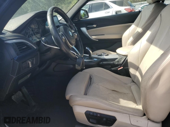 2015 BMW 2 Series M235i with VIN WBA1J7C5XFV253790, listed as a Copart auction lot 57155255 with 136,967 mi miles and Salvage title. Bid and sale history available at DreamBid. Image 7.