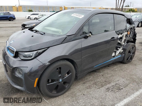 2015 BMW i3 with VIN WBY1Z2C58FV287045, listed as a Copart auction lot 48168585 with 55,343 mi miles and Salvage Title. Bid and sale history available at carsss.com. Image 1.