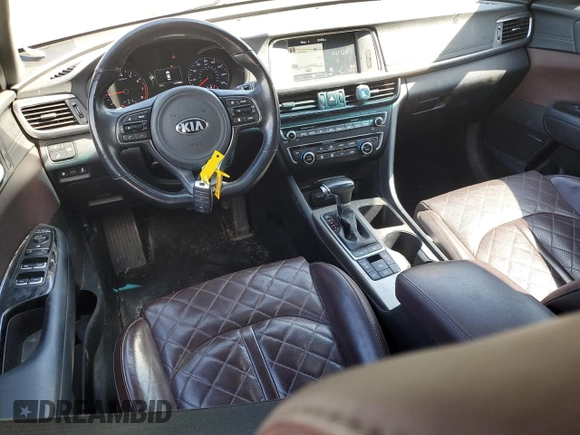 2018 Kia Optima SX with VIN 5XXGV4L20JG225751, listed as a Copart auction lot 55115305 with 114,768 mi miles and Salvage title. Bid and sale history available at DreamBid. Image 8.