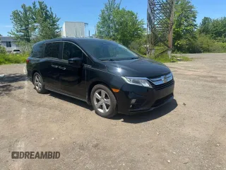 2018 Honda Odyssey EX z VIN 5FNRL6H55JB065124, wystawiony jako Copart lot #59733305 z przebiegiem 162 167 mil mil oraz Czysty tytuł • Clean title. Historia ofert i sprzedaży dostępna na DreamBid. Obrazek 1.