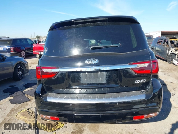 2019 Infiniti QX80 Luxe with VIN JN8AZ2NF5K9689409, listed as a IAAI auction lot 41729013 with 85,668 mi miles and . Bid and sale history available at DreamBid. Image 16.