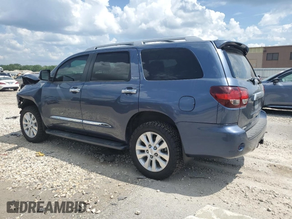 2018 Toyota Sequoia Platinum with VIN 5TDDY5G16JS159903, listed as a Copart auction lot 59853554 with 0 mi miles and Salvage Title. Bid and sale history available at carsss.com. Image 2.