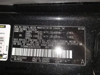 2024 Lexus RX 350h с VIN 2T2BBMCA2RC053330, выставлен на аукционе IAAI как лот 42146538 с пробегом 34 812 миль миль и . История ставок и продаж доступна на DreamBid. Изображение 9.