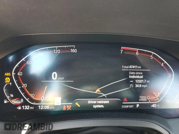 2021 BMW 3 Series 330i xDrive with VIN 3MW5R7J01M8B48136, listed as a Copart auction lot 52376245 with 47,411 mi miles and Salvage Title. Bid and sale history available at carsss.com. Image 9.