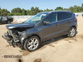 2016 Ford Escape Titanium with VIN 1FMCU9J98GUB32375, listed as a Copart auction lot 59564885 with 123,548 mi miles and Salvage title. Bid and sale history available at DreamBid. Image 1.