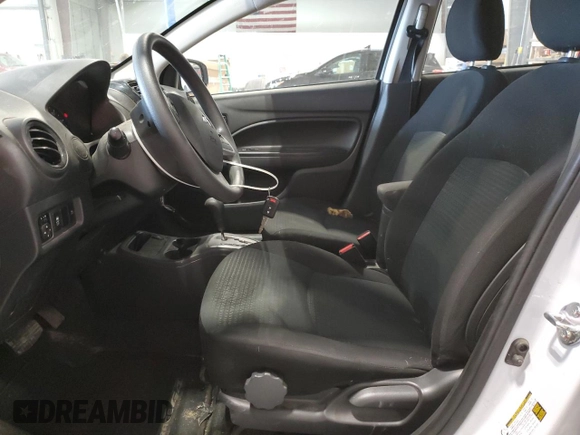 2023 Mitsubishi Mirage ES with VIN ML32FUFJ5PHF05662, listed as a Copart auction lot 53632475 with 21,861 mi miles and Salvage title. Bid and sale history available at DreamBid. Image 7.