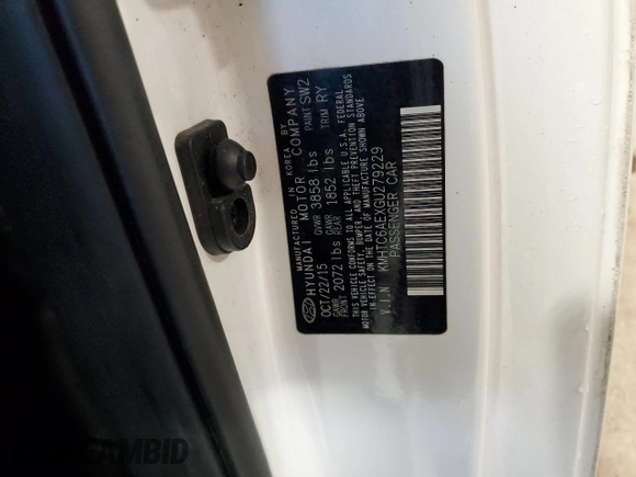 2016 Hyundai Veloster Turbo z VIN KMHTC6AEXGU279229, wystawiony jako Copart lot #56861945 z przebiegiem 72 768 mil mil oraz Szkoda całkowita • Salvage title. Historia ofert i sprzedaży dostępna na DreamBid. Obrazek 13.