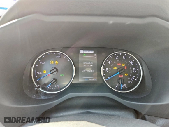 2022 Toyota RAV4 Hybrid XLE with VIN JTMRWRFV3NJ054827, listed as a Copart auction lot 63453865 with 26,063 mi miles and Salvage title. Bid and sale history available at DreamBid. Image 9.