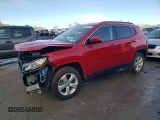 2019 Jeep Compass Latitude with VIN 3C4NJDBB9KT827915, listed as a Copart auction lot 85757104 with 14,713 mi miles and Salvage Title. Bid and sale history available at DreamBid. Image 1.