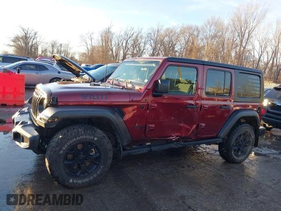 2022 Jeep Wrangler Unlimited Sport with VIN 1C4HJXDG1NW106171, listed as a IAAI auction lot 41357206 with 36,932 mi miles and . Bid and sale history available at DreamBid. Image 14.