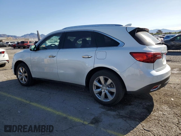 2015 Acura MDX Advance/Entertainment Pkg with VIN 5FRYD3H86FB007658, listed as a Copart auction lot 51811295 with 105,265 mi miles and Salvage Title. Bid and sale history available at carsss.com. Image 2.