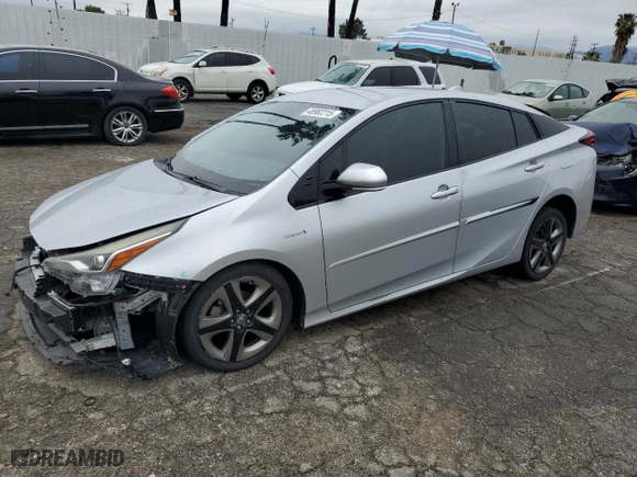 2020 Toyota Prius L Eco with VIN JTDKARFU7L3108641, listed as a Copart auction lot 48982215 with 123,964 mi miles and Salvage Title. Bid and sale history available at carsss.com. Image 1.