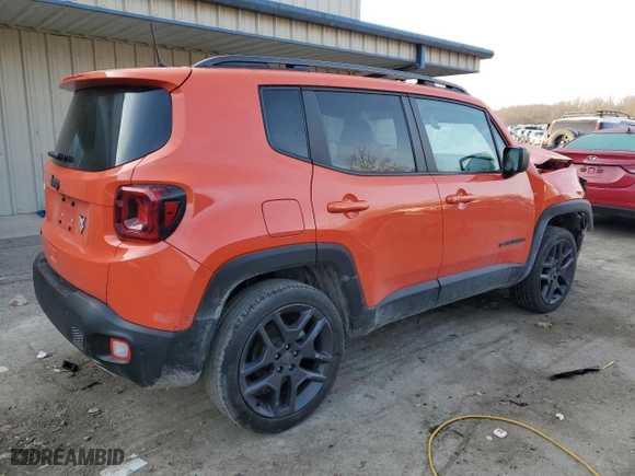 2021 Jeep Renegade Latitude with VIN ZACNJDB17MPM74475, listed as a Copart auction lot 36863534 with 20,936 mi miles. Bid and sale history available at carsss.com. Image 3.