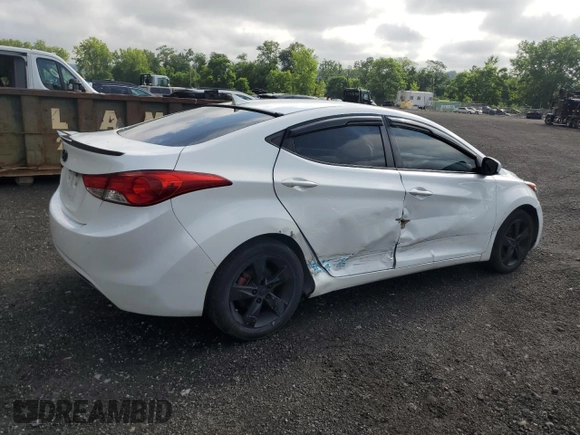 2013 Hyundai Elantra GLS with VIN 5NPDH4AE8DH434199, listed as a Copart auction lot 64002625 with 233,546 mi miles and Salvage title. Bid and sale history available at DreamBid. Image 3.